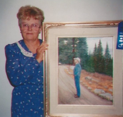 003 - shirley with painting of Leland