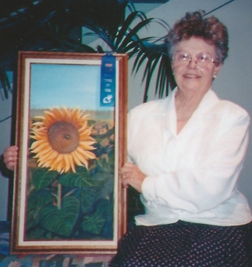 006 - shirley with winning sunflower