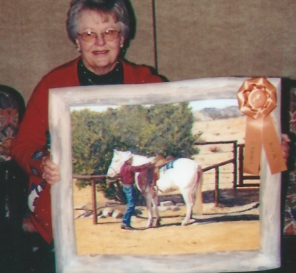 012 - shirley with painting of horse