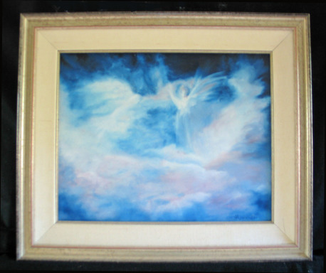 Angels In Midst Of Storm by Shirley Alexander Oil - 20 x 16 (26 x 22 - framed) $475