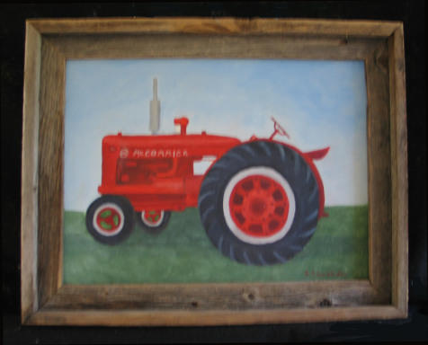 Lug Tractor by Leland Alexander Oil - 16 x 12 (19 x 15 - framed) Contact for price