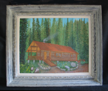 Cabin Up Close by Leland Alexander Oil - 20 x 16 (26 x 232 - framed) $350