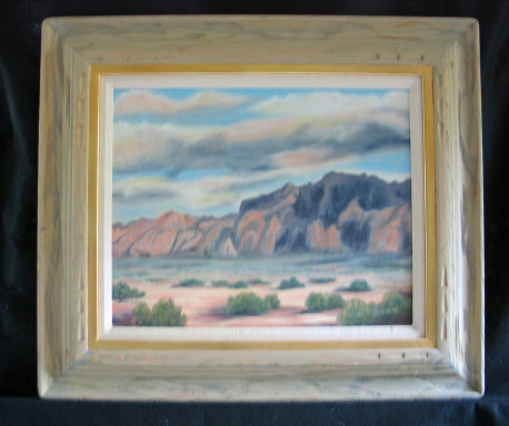 Desert Mountain Storm by Shirley Alexander Oil - 20 x 16 (30 x 26 - framed) Contact for price