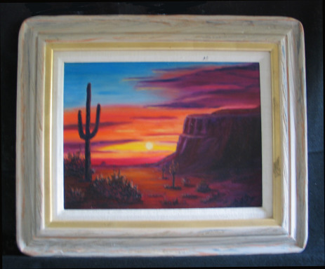 Arizona Sunset by Shirley Alexander Oil - 16 x 12 (23 x 19 - framed) Contact for price