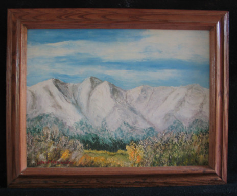 Rockies at Salida by Leland Alexander Oil - 16 x 12 (19 x 15 - framed) $175