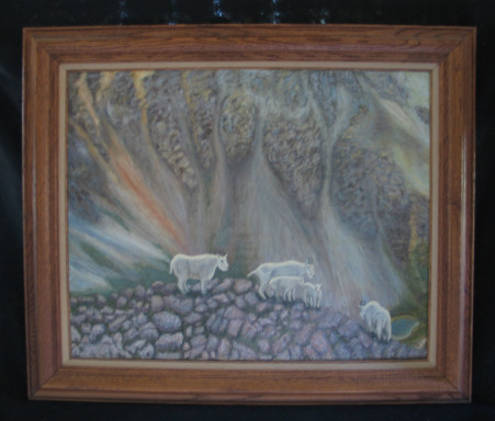 Mountain Family by Leland Alexander Oil - 30 x 24 (37 x 31 - framed) $450