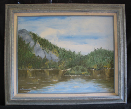 Mirror Lake by Leland Alexander Oil - 20 x 16 (25 x 21 - framed) $150