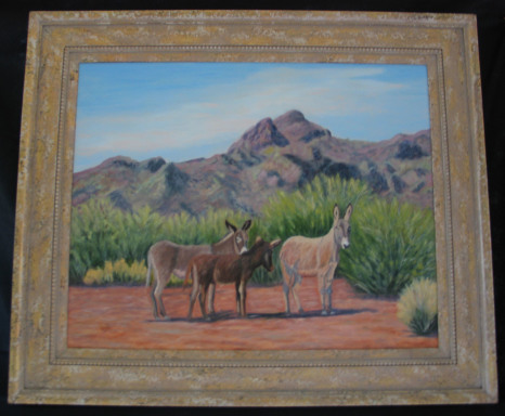And Baby Makes Three by Shirley Alexander Oil - 30 x 246 (38 x 26 - framed) $500