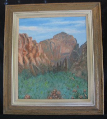 Kofa Mountains by Leland Alexander Oil - 20 x 16 (30 x 26 - framed) $350