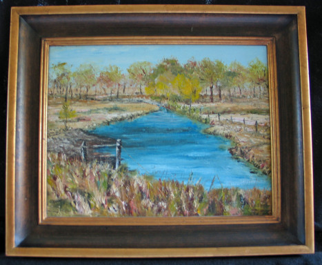 Farm Pond by Shirley Alexander Oil $300