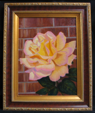 Rose - Mother's Peace  by Shirley Alexander Oil - 12 x 16 (17 x 21 - framed) $300