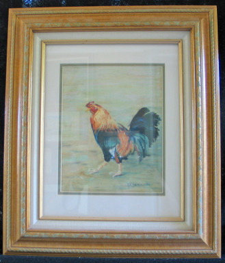 Rooster by Shirley Alexander Pastel - 11 x 15 (17 x 20 - framed) $200