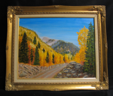 Golden Aspens by Shirley Alexander Oil - 16 x 20 (21 x 25 - framed) $375