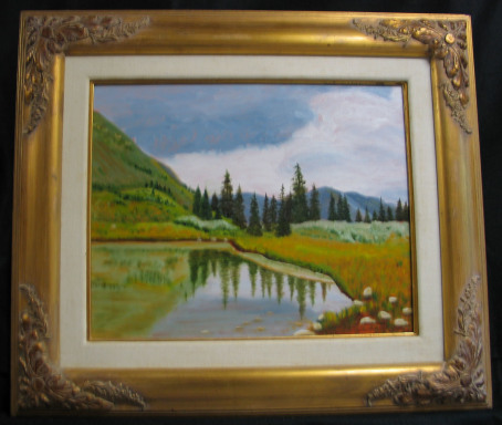 Brittle Silver Lake by Shirley Alexander Oil - 16 x 20 (25 x 29 - framed) $500
