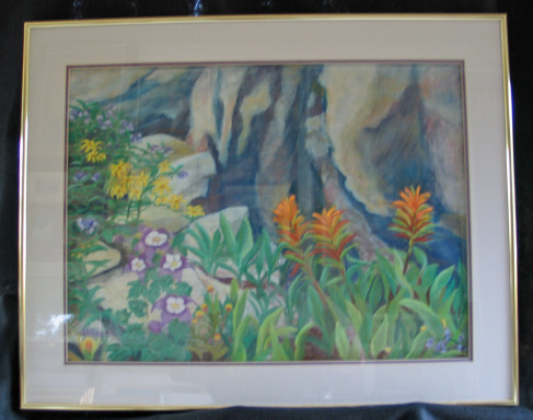 Flowers in Rhythm by Shirley Alexander Pastel - 24 x 18 (29 x 23 - framed) $300