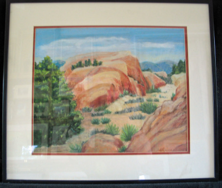 Pathway to Vasquez by Shirley Alexander Pastel - 14 x 17 (22 x 25 - framed) $150