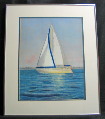 Cruising Along by Shirley Alexander Pastel - 14 x 18 (20 x 24 - framed) $200