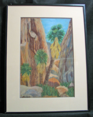 Cofa Original Palms by Shirley Alexander Pastel - 12 x 18 (18 x 24 - framed) Contact for price