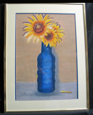 Ferolito Sunflower by Shirley Alexander Pastel - 13 x 19 (18 x 24 - framed) Contact for price