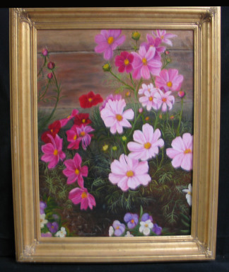 Cosmos' Holiday by Shirley Alexander Oil - 18 x 24 (24 x 309 - framed) Contact for price
