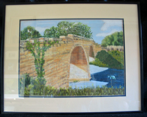 Clements Bridge by Shirley Alexander Pastel - 19 x 14 (25 x 20 - framed) $350