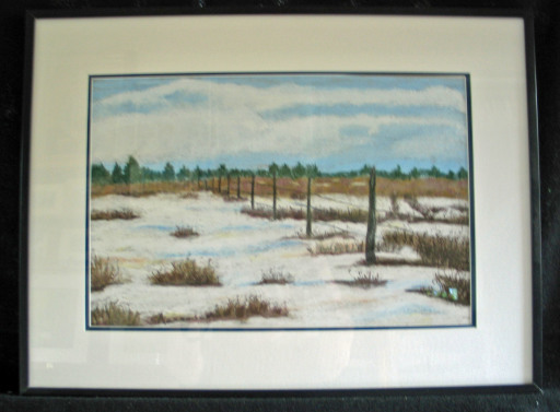 Kansas Winter by Shirley Alexander Pastel - 18 x 12 (24 x 18 - framed) Contact for price