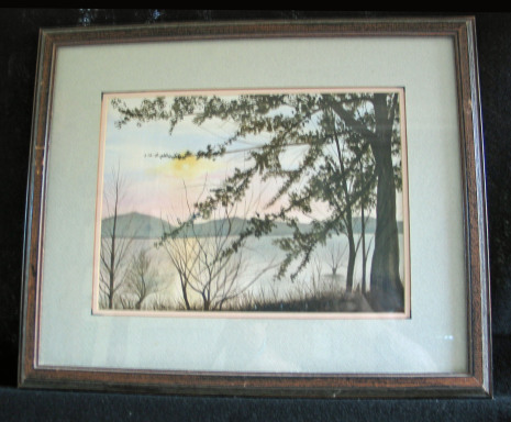 Lake Quinault by Shirley Alexander Watercolor - 12 x 9 (19 x 15 - framed) Contact for price