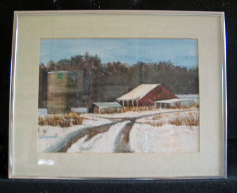 Kansas Flinthills by Shirley Alexander Watercolor - 11 x 8 (14 x 11 - framed) $80