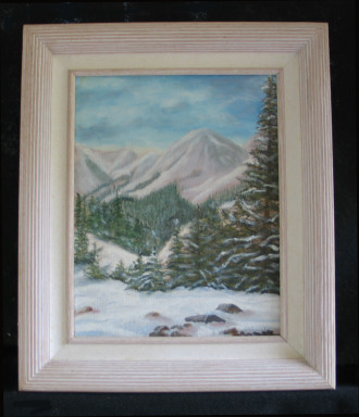 Colorado Mountains by Shirley Alexander Oil - 11 x 14 (16 x 19 - framed) Contact for price