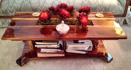 Highly-polished coffee table